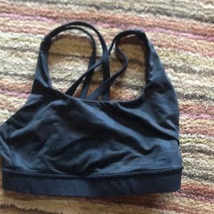 Black lulu sports bra